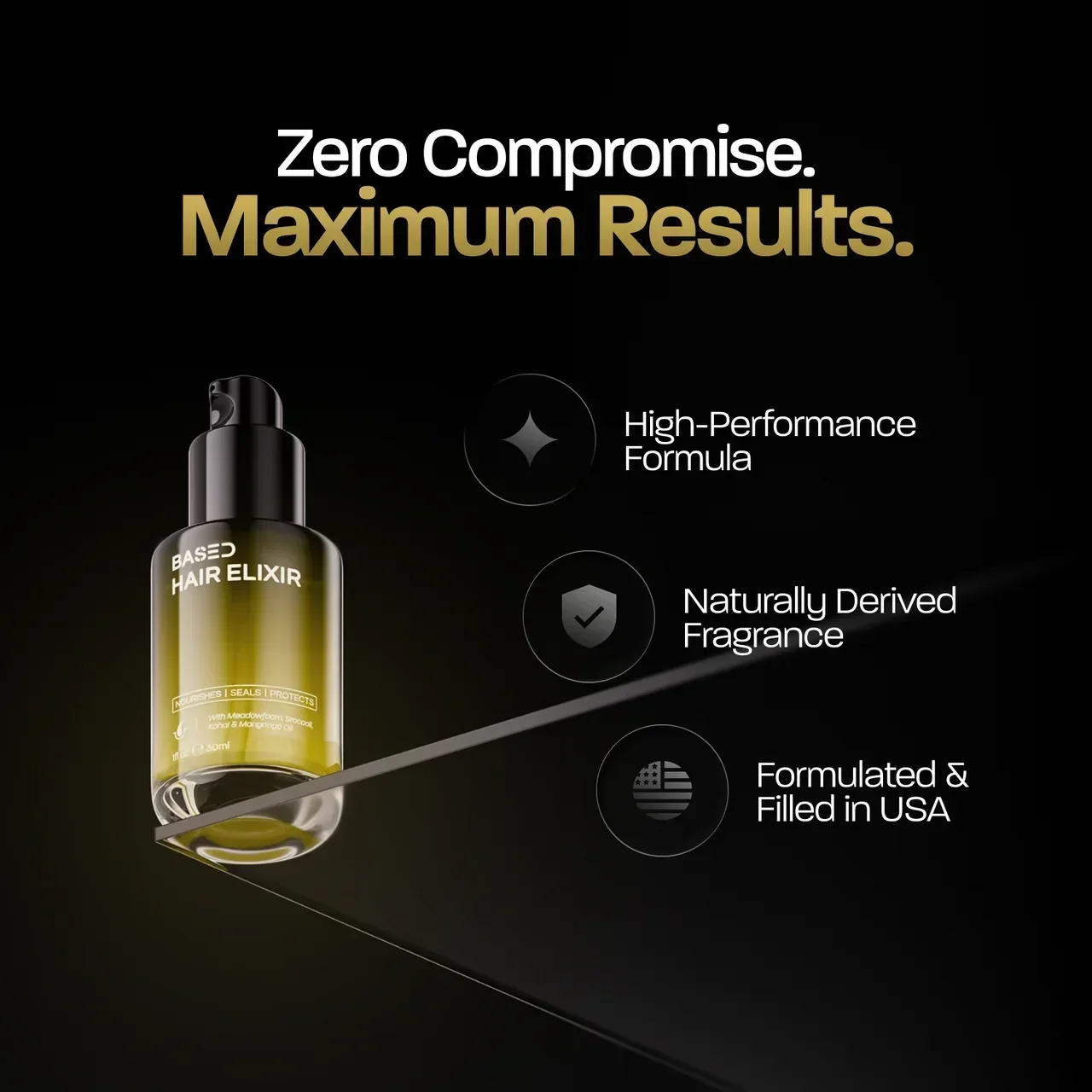 BASED Elixir Capilar - detalle del packaging para hombres Reino Unido
