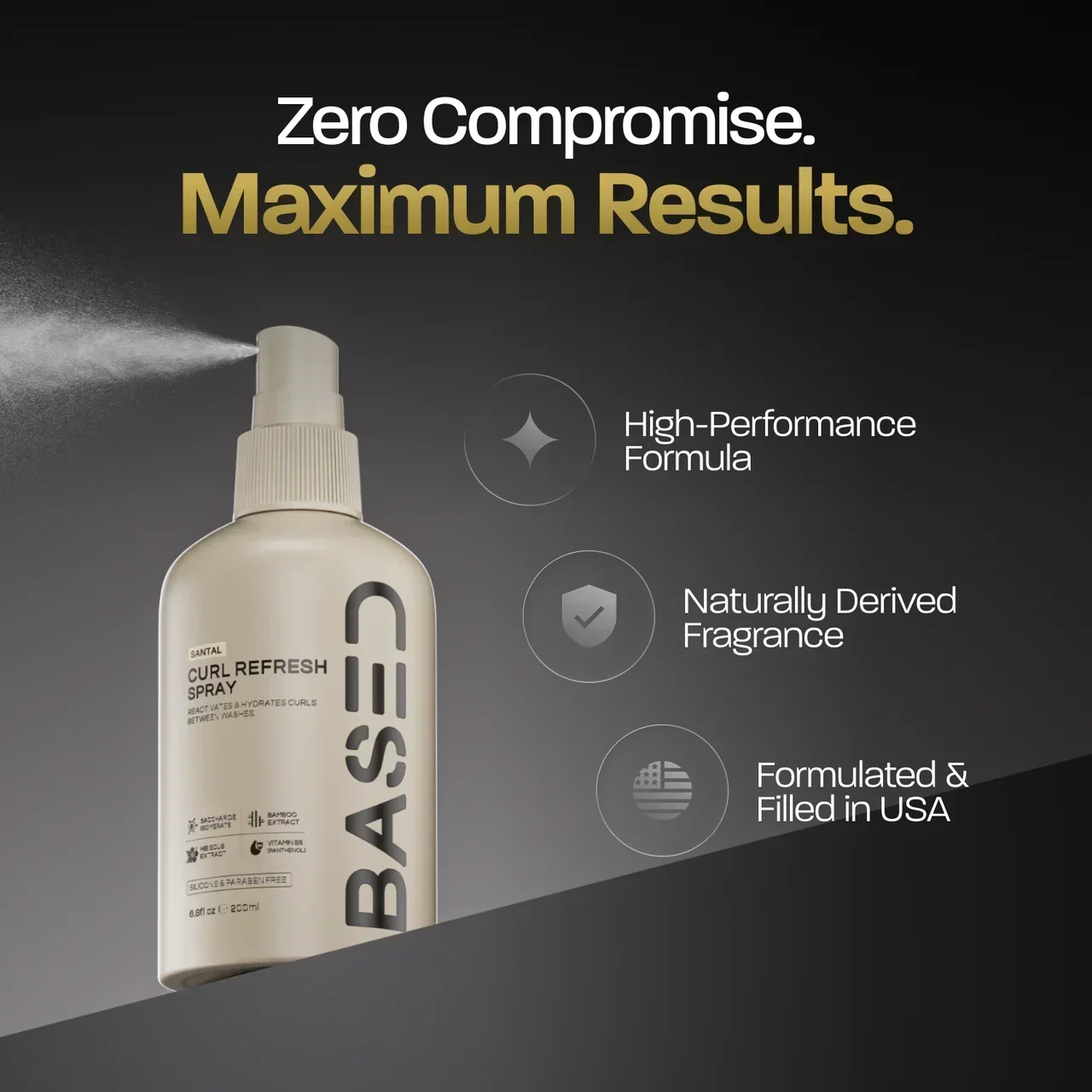 BASED Spray Refrescante para Rizos - vista en detalle para hombres Reino Unido